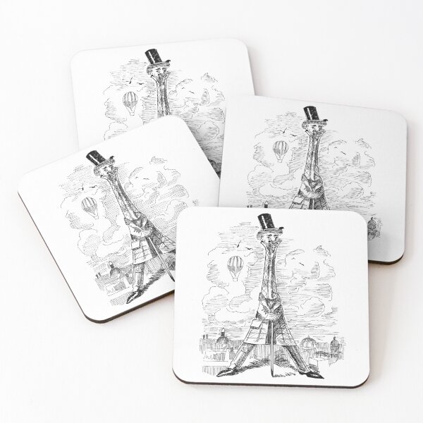 Item preview, Gustave Eiffel Tower - Vintage Architectural Caricature designed and sold by BarnBurns.