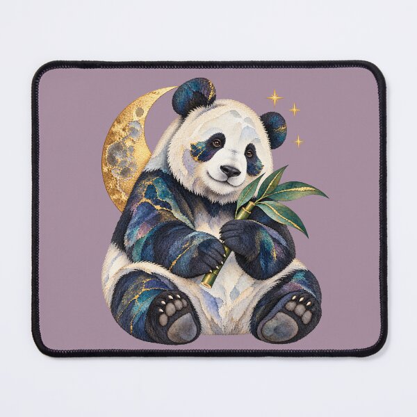 Item preview, Celestial Panda – Bamboo Moon Watercolor Art designed and sold by MAD's Recreation Studio.