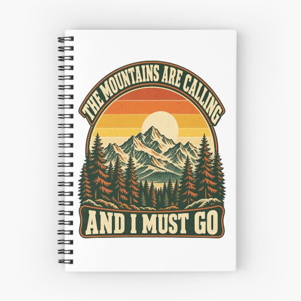 Item preview, The Mountains Are Calling Vintage Hiking Sunset designed and sold by justinhmorton.