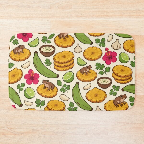 Item preview, Tostones (Comida Puertorriqueña) | Plátanos fritos con mojo, limas, hibisco y ranas coquí designed and sold by StickyGuys.