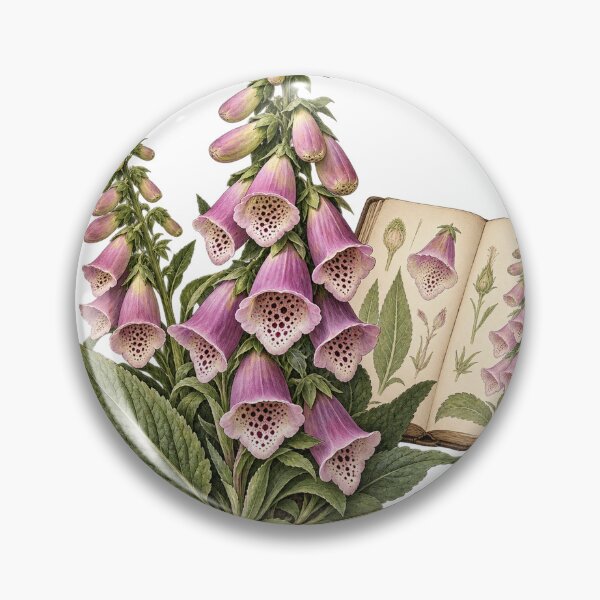 Item preview, Foxglove Botanical Plate – Botanical Illustration Illustration designed and sold by Xnuery.