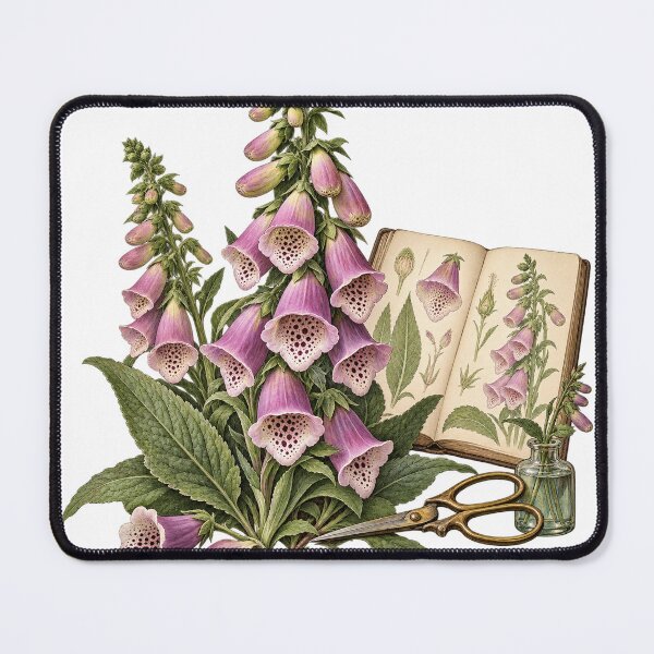 Item preview, Foxglove Botanical Plate – Botanical Illustration Illustration designed and sold by Xnuery.