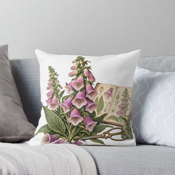 Item preview, Foxglove Botanical Plate – Botanical Illustration Illustration designed and sold by Xnuery.
