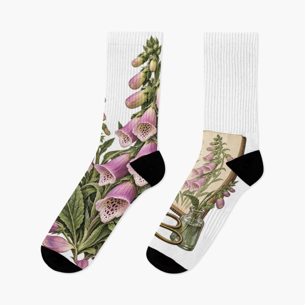 Item preview, Foxglove Botanical Plate – Botanical Illustration Illustration designed and sold by Xnuery.
