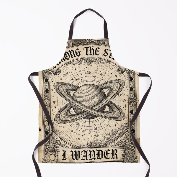 Item preview, Vintage Gothic Saturn Astronomical Engraving designed and sold by JC Art Creations.