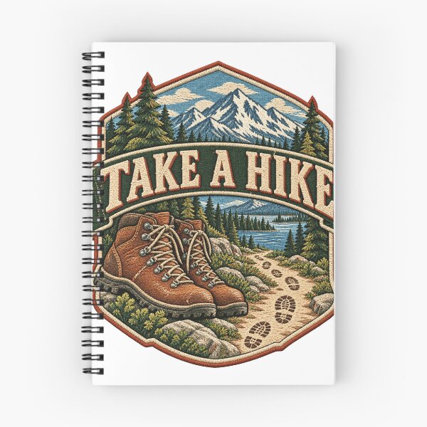 Item preview, Take A Hike Vintage Mountain Hiking Boots Patch designed and sold by justinhmorton.