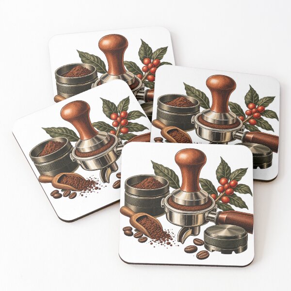 Item preview, Tamper and Puck Preparation – Home Barista Illustration designed and sold by Xnuery.