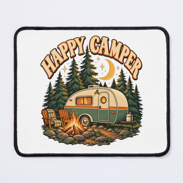 Item preview, Happy Camper Vintage Camping Trailer designed and sold by justinhmorton.
