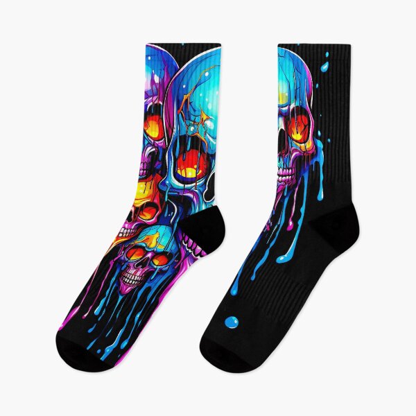 Item preview, Halloween Creepy Colorful Skulls Designs With Dripping Paint designed and sold by DEC02.