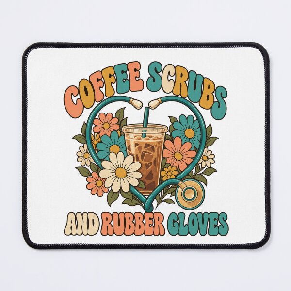 Item preview, Coffee Scrubs and Rubber Gloves Retro Nurse designed and sold by justinhmorton.