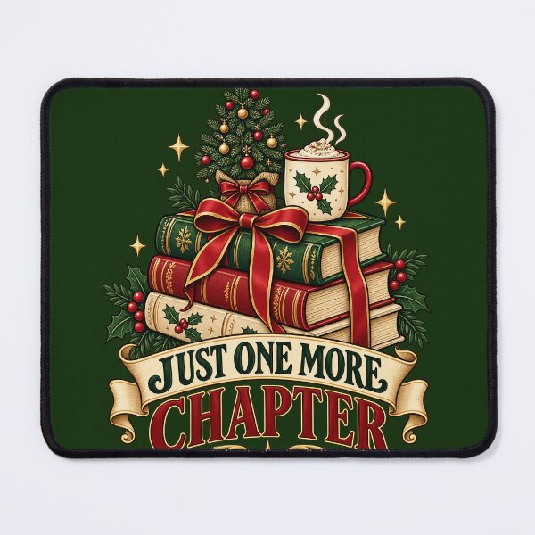 Item preview, Just One More Chapter Christmas Book Lover designed and sold by Eman_Studio.