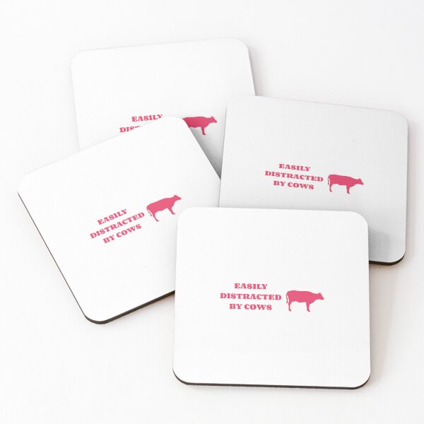 Item preview, Easily Distracted By Cows Pink designed and sold by SlimyFish.