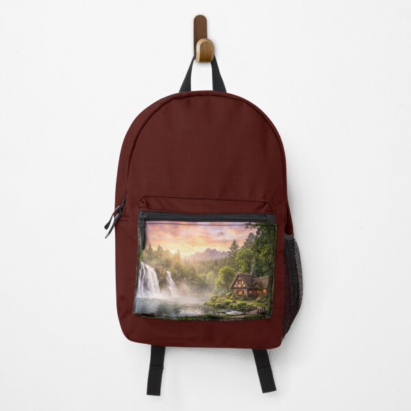 Item preview, Cottage Beside a Waterfall Pool designed and sold by amusefullife.