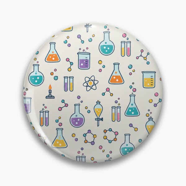 Item preview, Lab Glassware Chemistry Pattern | Retro Science Flasks, Beakers, Test Tubes and Molecules designed and sold by StickyGuys.