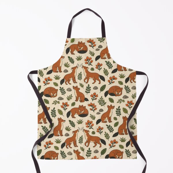 Item preview, Dhole Wild Dog Pattern | Red Asian Wild Dogs Whistling in the Forest with Sal Leaves and Flowers designed and sold by StickyGuys.