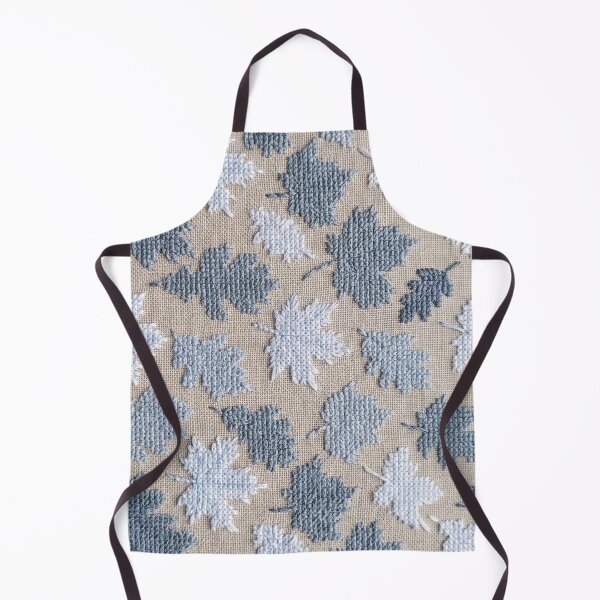 Item preview, Nordic Frost Grey Leaves Cross Stitch Pattern designed and sold by GangisHouse.