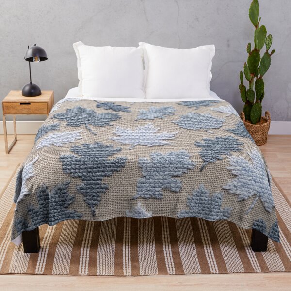 Item preview, Nordic Frost Grey Leaves Cross Stitch Pattern designed and sold by GangisHouse.