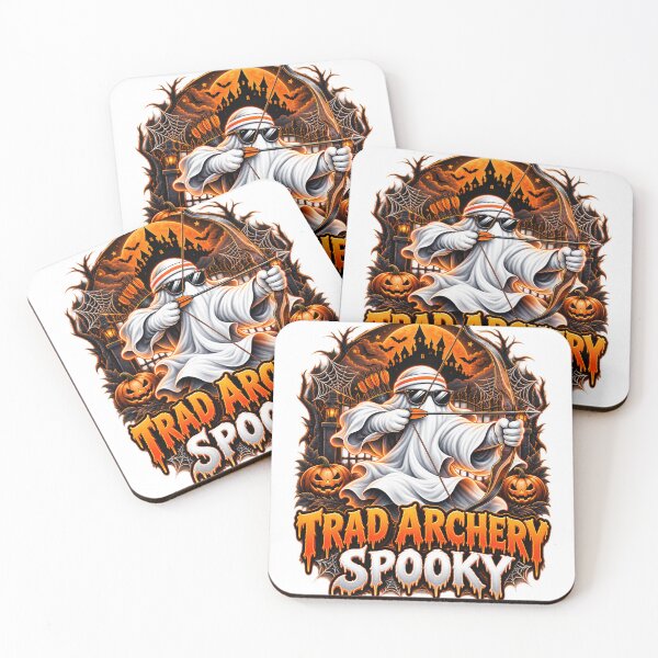 Item preview, Halloween Spooky Traditional Archery Ghost – Bow and Arrow Design designed and sold by PolgaCraft.