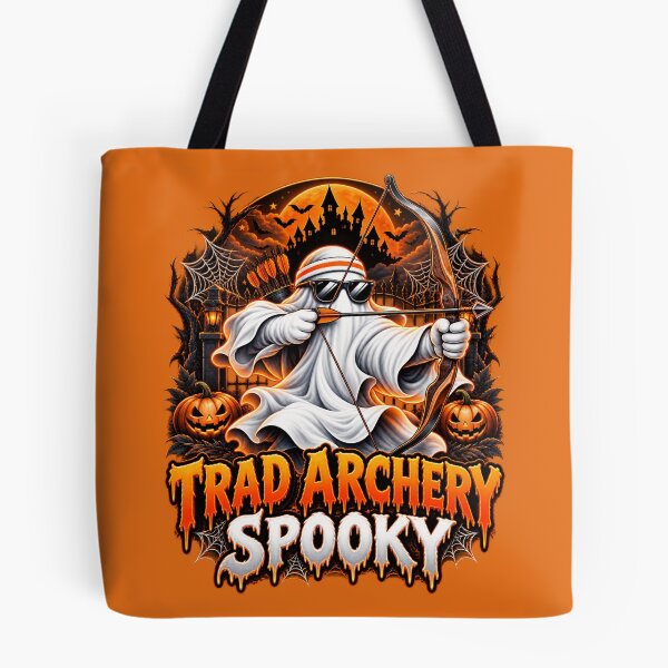 Item preview, Halloween Spooky Traditional Archery Ghost – Bow and Arrow Design designed and sold by PolgaCraft.