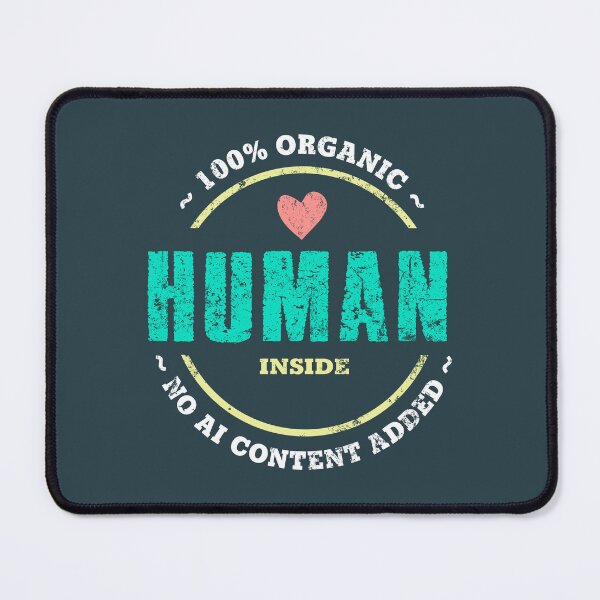 Item preview, STOP AI - Organic Human Badge designed and sold by Frank J. Art.