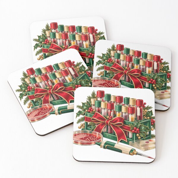 Item preview, Night Shift Sample Rack – Lab Tech Christmas Illustration designed and sold by Xnuery.