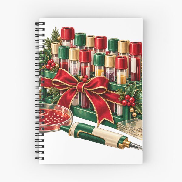Item preview, Night Shift Sample Rack – Lab Tech Christmas Illustration designed and sold by Xnuery.