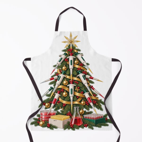 Item preview, Laboratory Pipettes Forming a Tree – Lab Tech Christmas Illustration designed and sold by Xnuery.