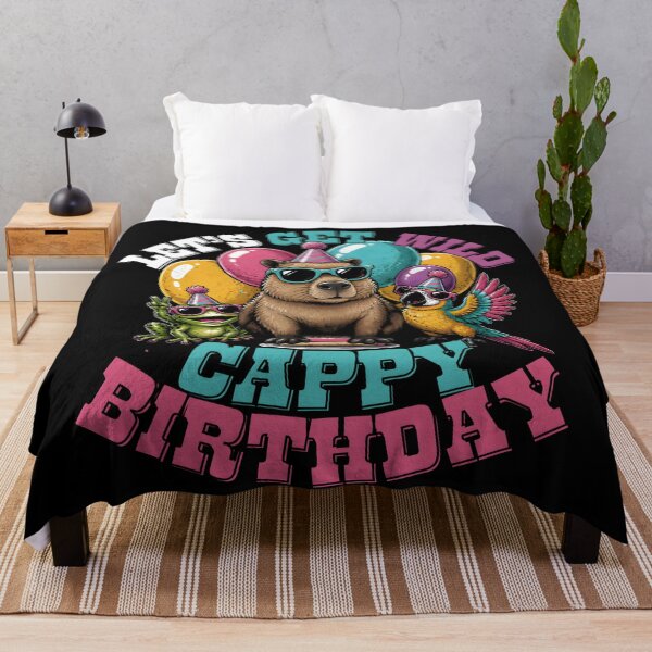 Item preview, Lets Get Wild Cappy Birthday Capybara Party Frog Parrot Squad designed and sold by LeSoniPapaPrint.