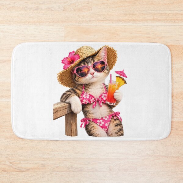 Item preview,  Cat in Bikini Beach Vacation designed and sold by Snurly.