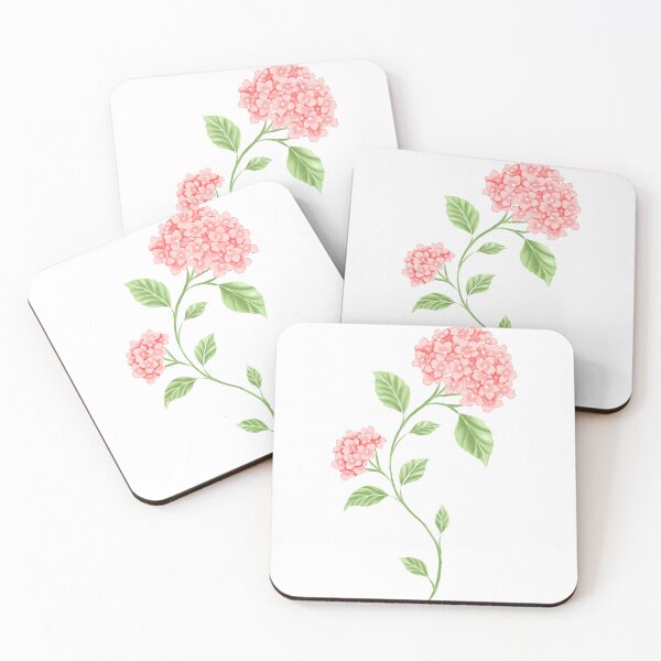 Item preview, Hydrangea Trail - Coral Mint  designed and sold by Fabricatemyart.