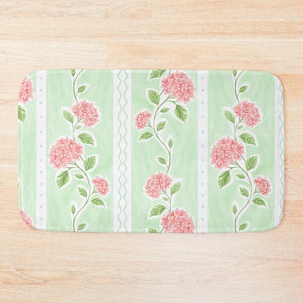 Item preview, Hydrangea Trail - Coral Mint  designed and sold by Fabricatemyart.
