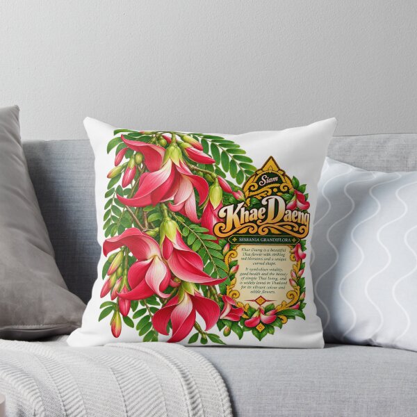 Item preview, Red Sesbania Flower Tropical Botanical Art designed and sold by Pali's shop.