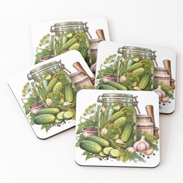 Item preview, Pickling Cucumber Jar – Fermentation Illustration designed and sold by Xnuery.