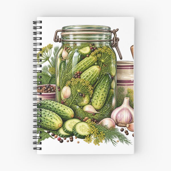 Item preview, Pickling Cucumber Jar – Fermentation Illustration designed and sold by Xnuery.