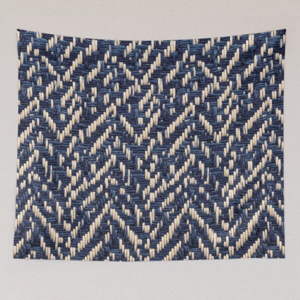 Item preview, Navy Blue Herringbone Tweed Woven Pattern designed and sold by GangisHouse.