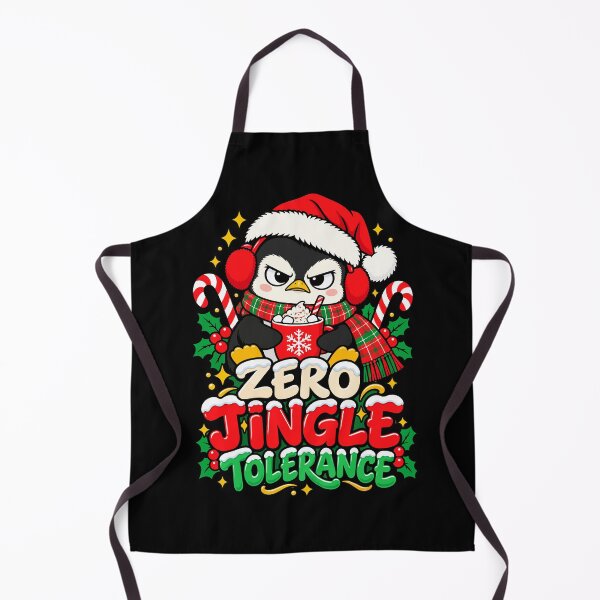 Item preview, Zero Jingle Tolerance Funny Christmas Penguin designed and sold by EveryTeeTale.