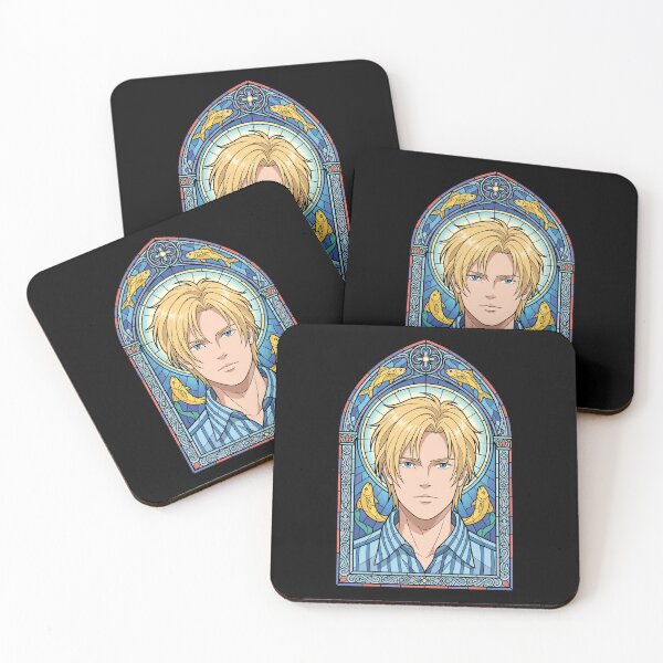 Item preview, Ash Lynx Banana Fish Blue Cathedral Fish Motif Anime Portrait designed and sold by mildaclairmo.