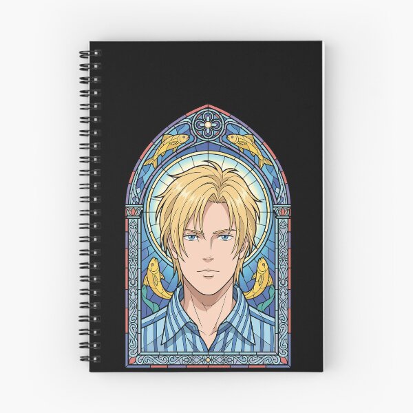 Item preview, Ash Lynx Banana Fish Blue Cathedral Fish Motif Anime Portrait designed and sold by mildaclairmo.