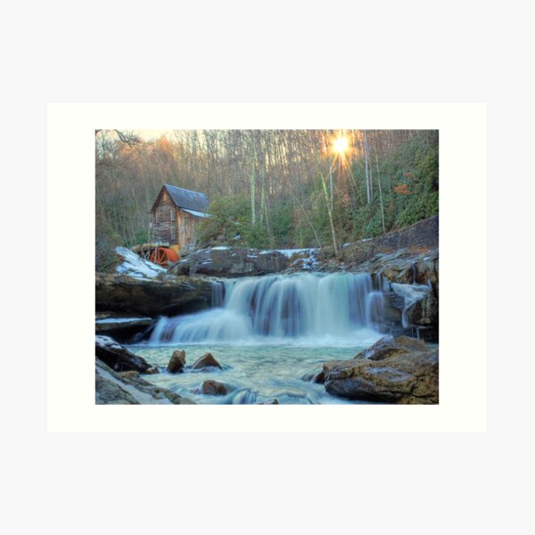 Sunset on Glade Creek Art Print