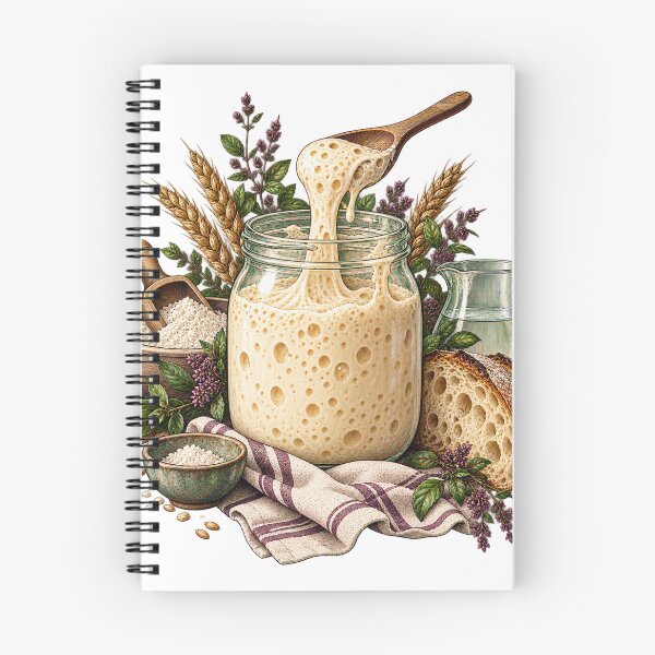 Item preview, Sourdough Starter Bubble Map – Fermentation Illustration designed and sold by Xnuery.