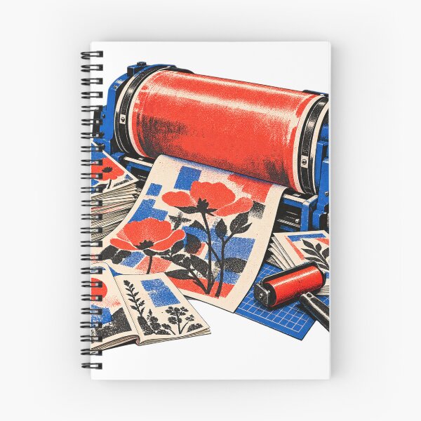 Item preview, Risograph Ink Drum Study – Zine Making Illustration designed and sold by Xnuery.