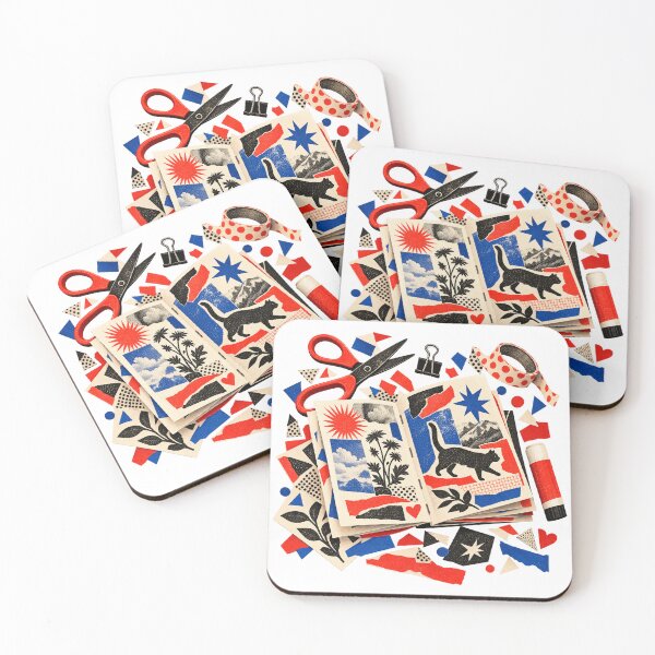Item preview, Collage Desk Paper Confetti – Zine Making Illustration designed and sold by Xnuery.