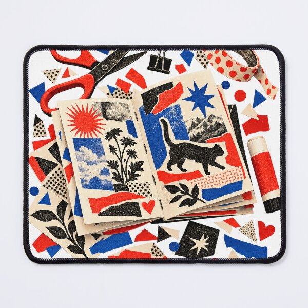 Item preview, Collage Desk Paper Confetti – Zine Making Illustration designed and sold by Xnuery.