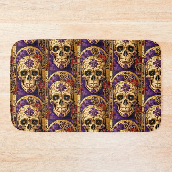 Item preview, Gold Leaf Floral Sugar Skull designed and sold by TheDarkWardrobe.