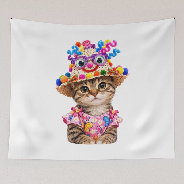 Item preview, Cat Wearing Silly Party Hat designed and sold by Snurly.