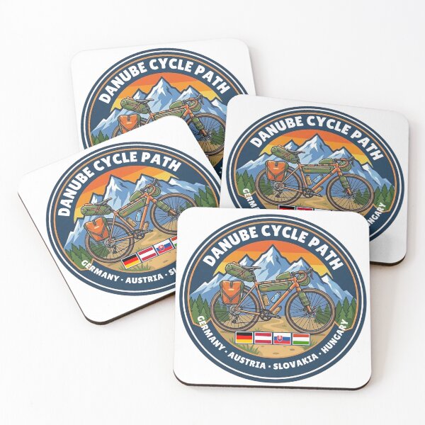 Item preview, Danube Cycle Path Gravel Bike Badge – Germany, Austria, Slovakia, Hungary designed and sold by MyMonkeyMerch.