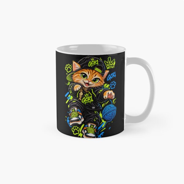 Item preview, GCR1 Lil Paw Mischief – Orange Tabby Hip Hop Kitten Streetwear Art designed and sold by GCR1.