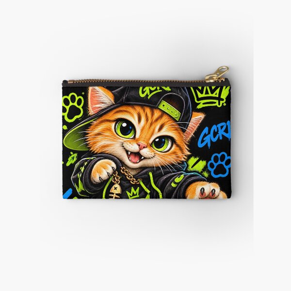 Item preview, GCR1 Lil Paw Mischief – Orange Tabby Hip Hop Kitten Streetwear Art designed and sold by GCR1.