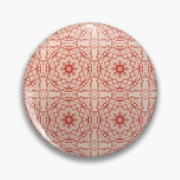 Item preview, Vintage Terracotta Floral Mandala Geometric Repeating Pattern designed and sold by Tem‑Tip of pen.