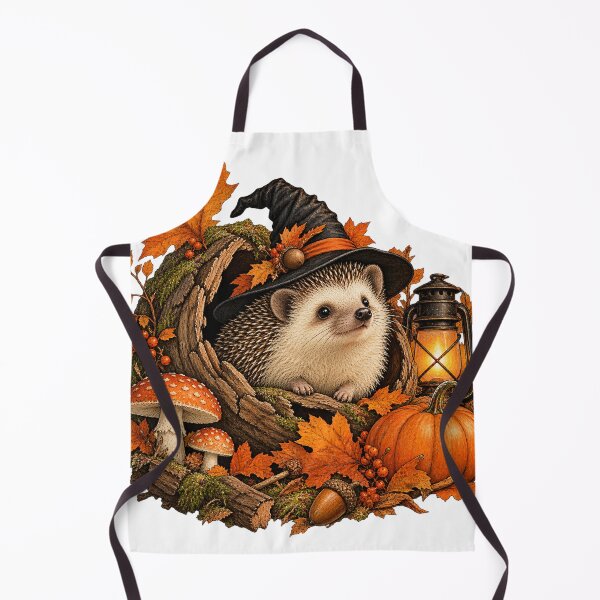 Item preview, Hedgehog in Autumn Leaves – Halloween Bat Illustration designed and sold by Xnuery.
